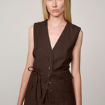 SAMOS VEST JAVA BROWN