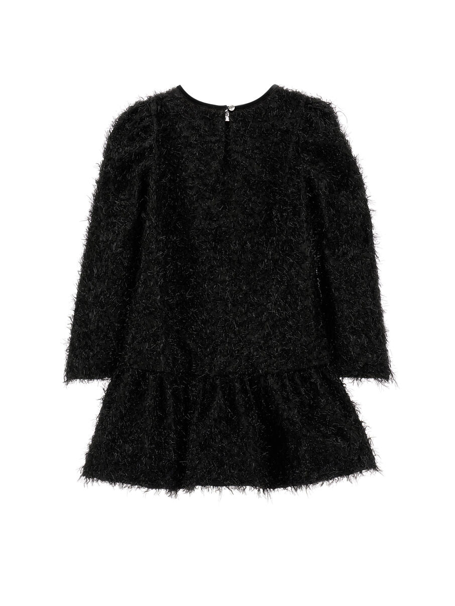 MONNALISA Lurex fringe dress