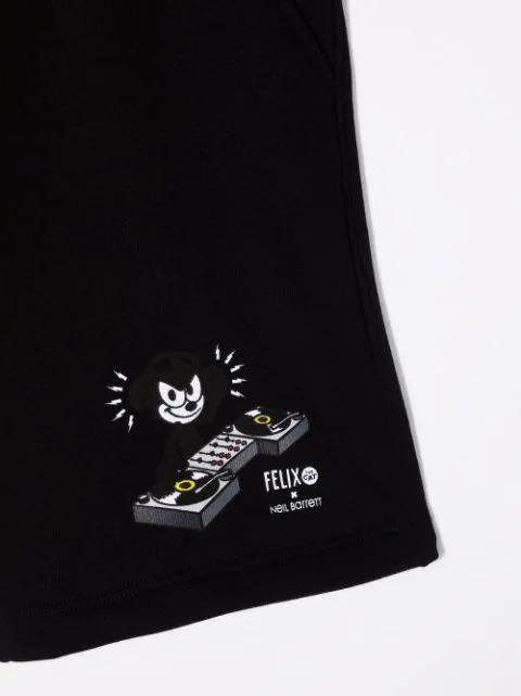NEIL BARRETT KIDS DJ Felix The Cat Shorts
