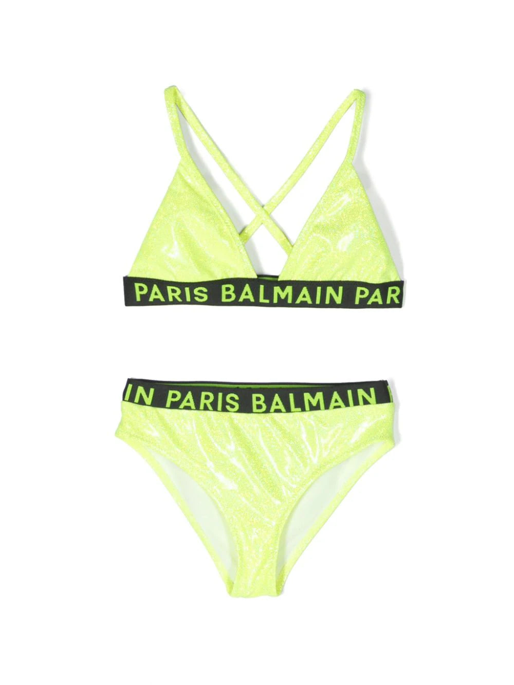 BALMAIN KIDS Elasticated-logo Waistband Bikini Set