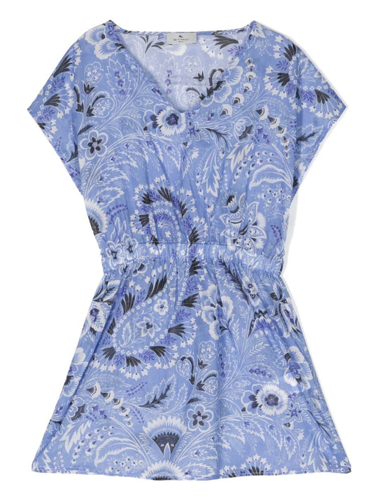 ETRO KIDS Floral-print Cotton Dress