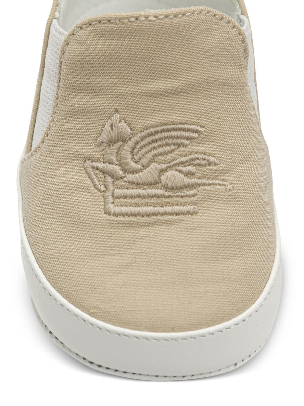ETRO KIDS Pegaso-motif Slip-on Crib Shoes