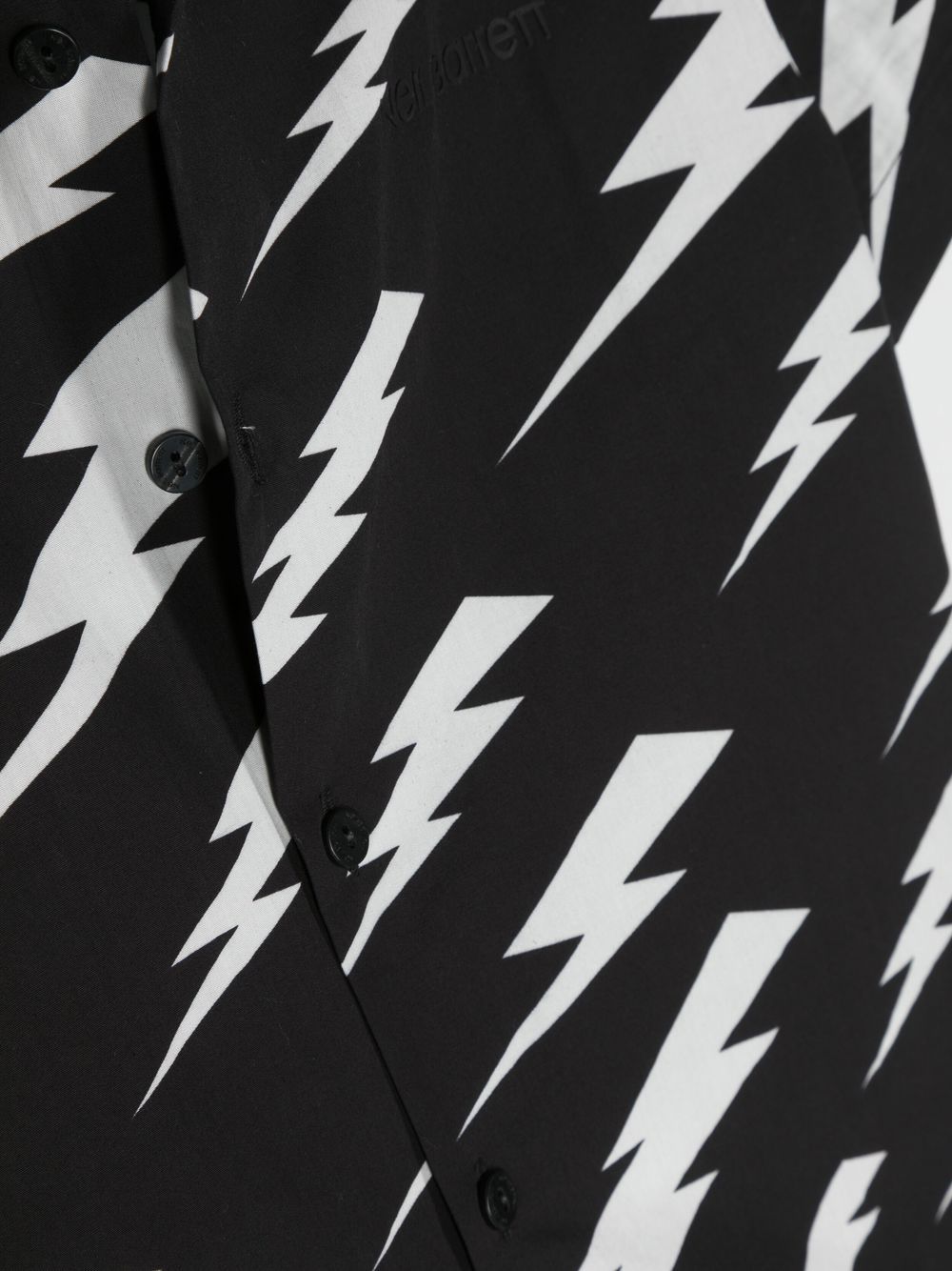 NEIL BARRETT KIDS Thunderbolt-print Cotton Shirt
