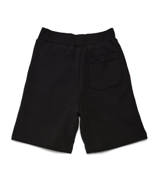 BALMAIN KIDS Logo Cotton Shorts in Black