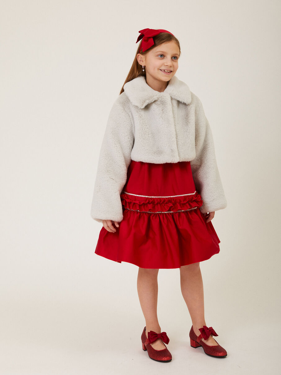 MONNALISA Duchesse dress with rhinestones