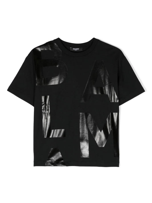 BALMAIN KIDS Logo-print Cotton T-shirt