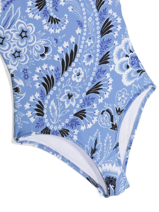 ETRO KIDS Paisley-print Criss-cross Swimsuit