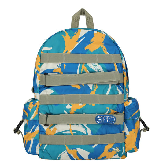 Blue & Yellow Abstract Backpack