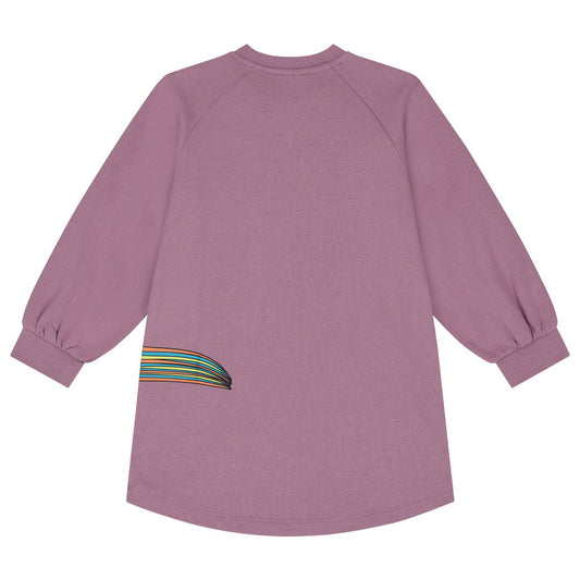 GIRLS PURLPLE LOGO DRESS