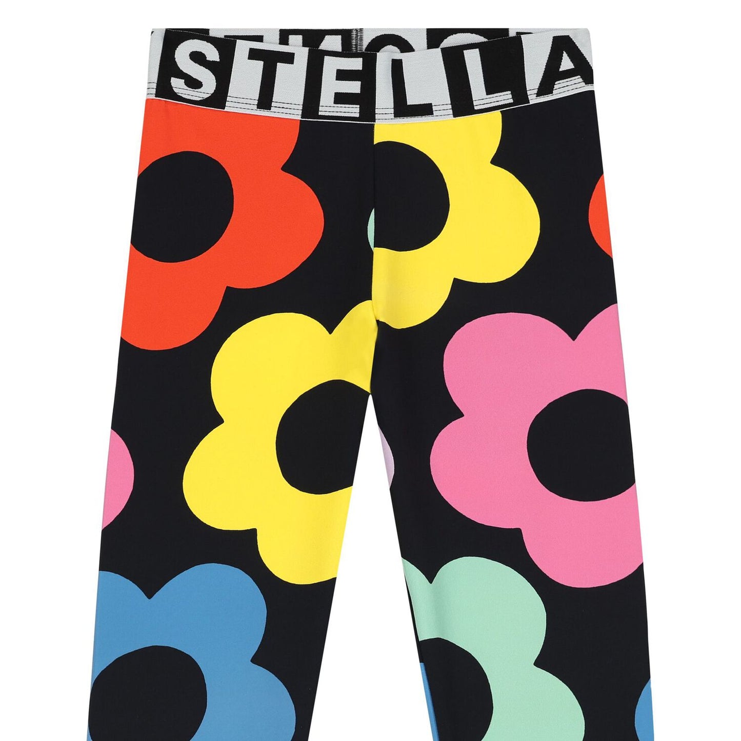 Black floral leggings