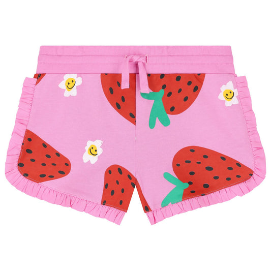 GIRLS STRAWBERRY RUFFLE SHORTS