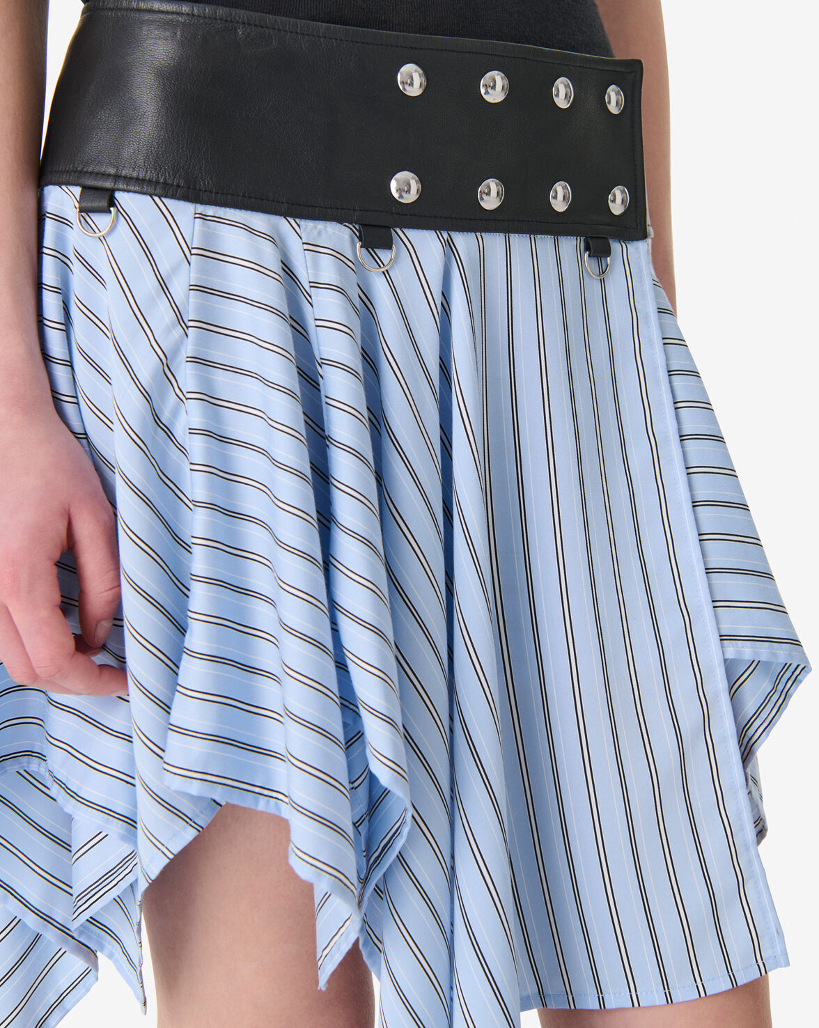 ASSYMETRICAL STRIPPED SKIRT