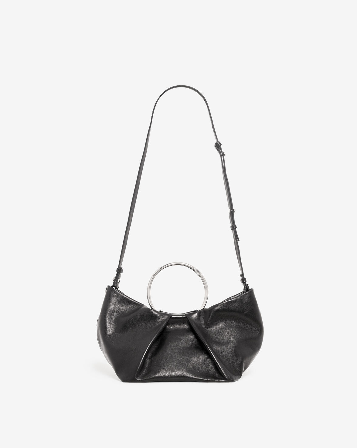 LEATHER BAG WITH RHINE STONES