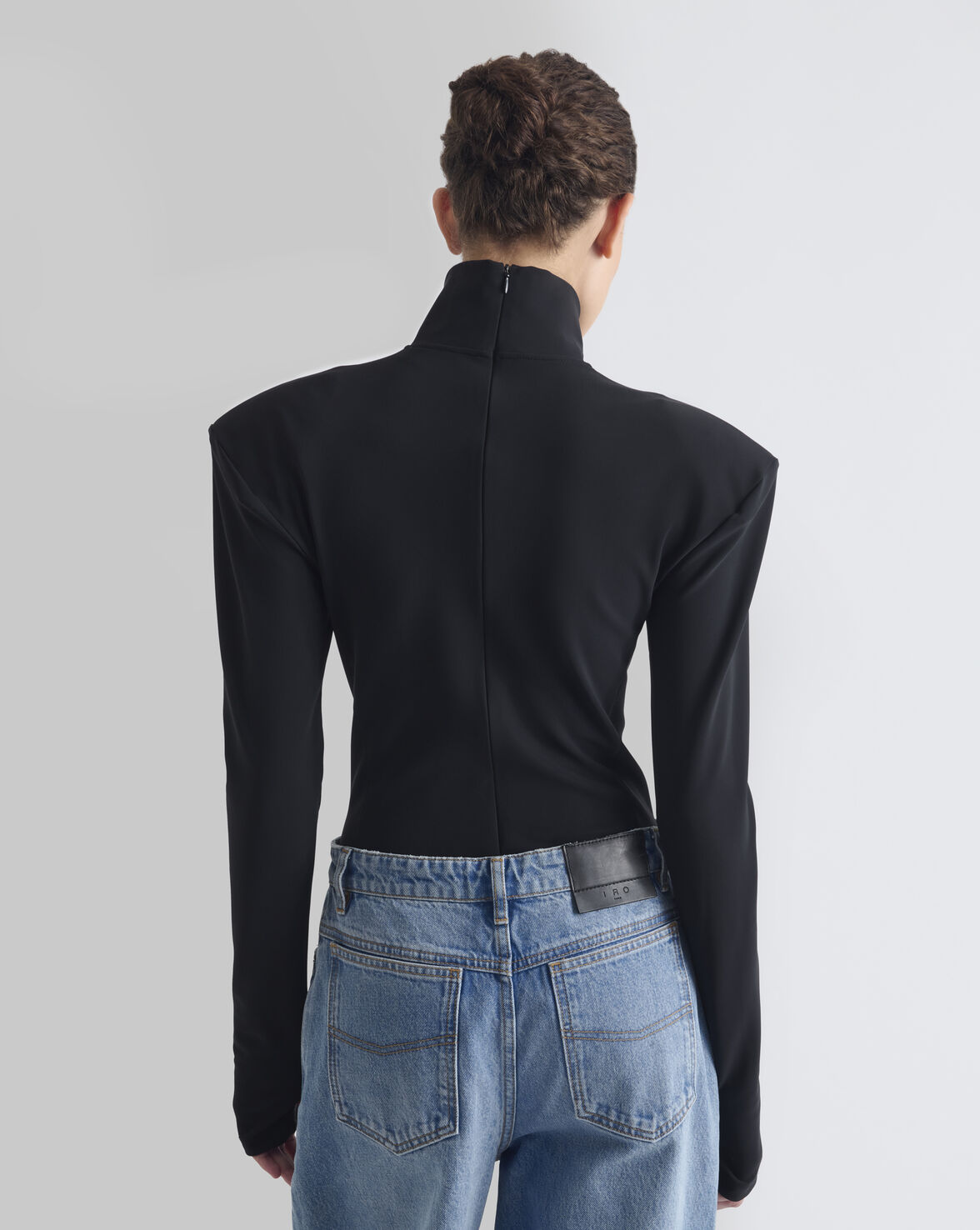 BLACK HIGH NECK BODY SUIT