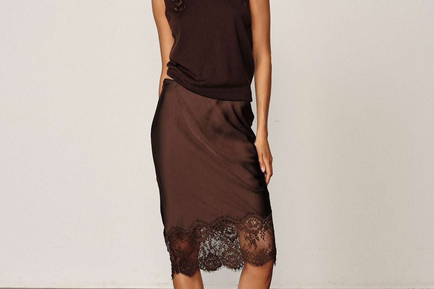 HERBERT SKIRT -JAVA BROWN
