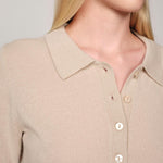 ALBERTO KNIT POLO BLOUSE
