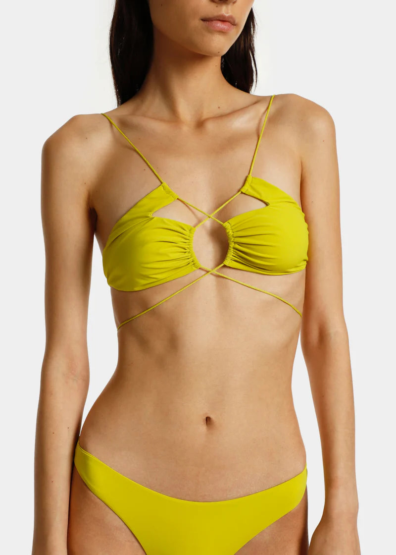 AMAZUIN JADIA Regular Swimsuit in Lime Yellow