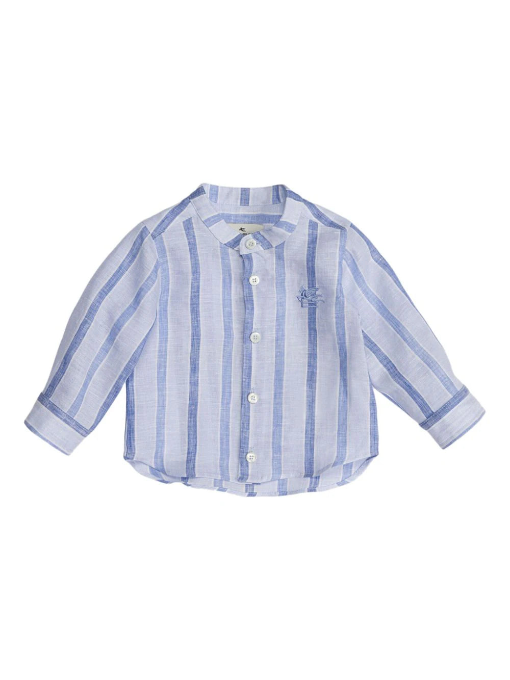 ETRO KIDS Pegaso-embroidered Striped Shirt
