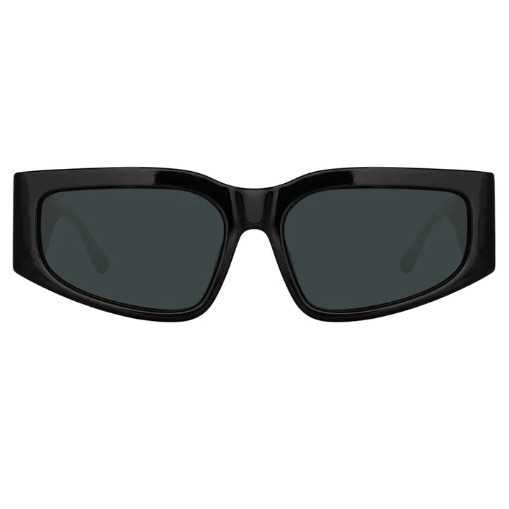 LINDA FARROW SENNA Cat Eye Sunglasses in Black