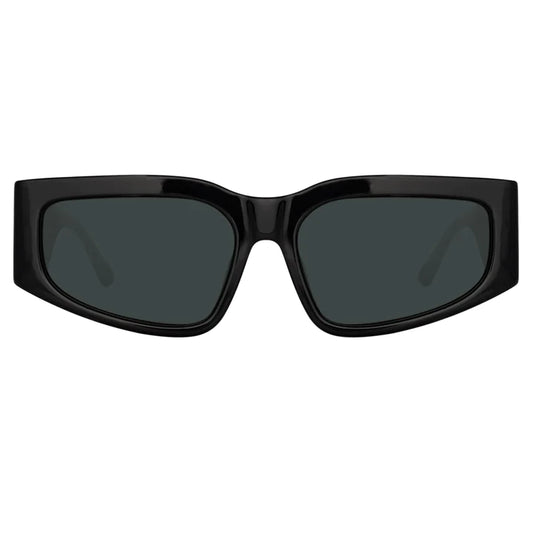 LINDA FARROW SENNA Cat Eye Sunglasses in Black