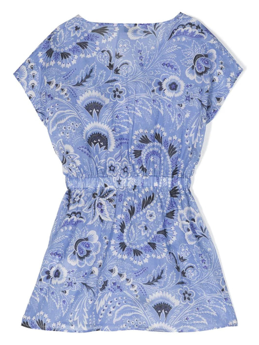 ETRO KIDS Floral-print Cotton Dress