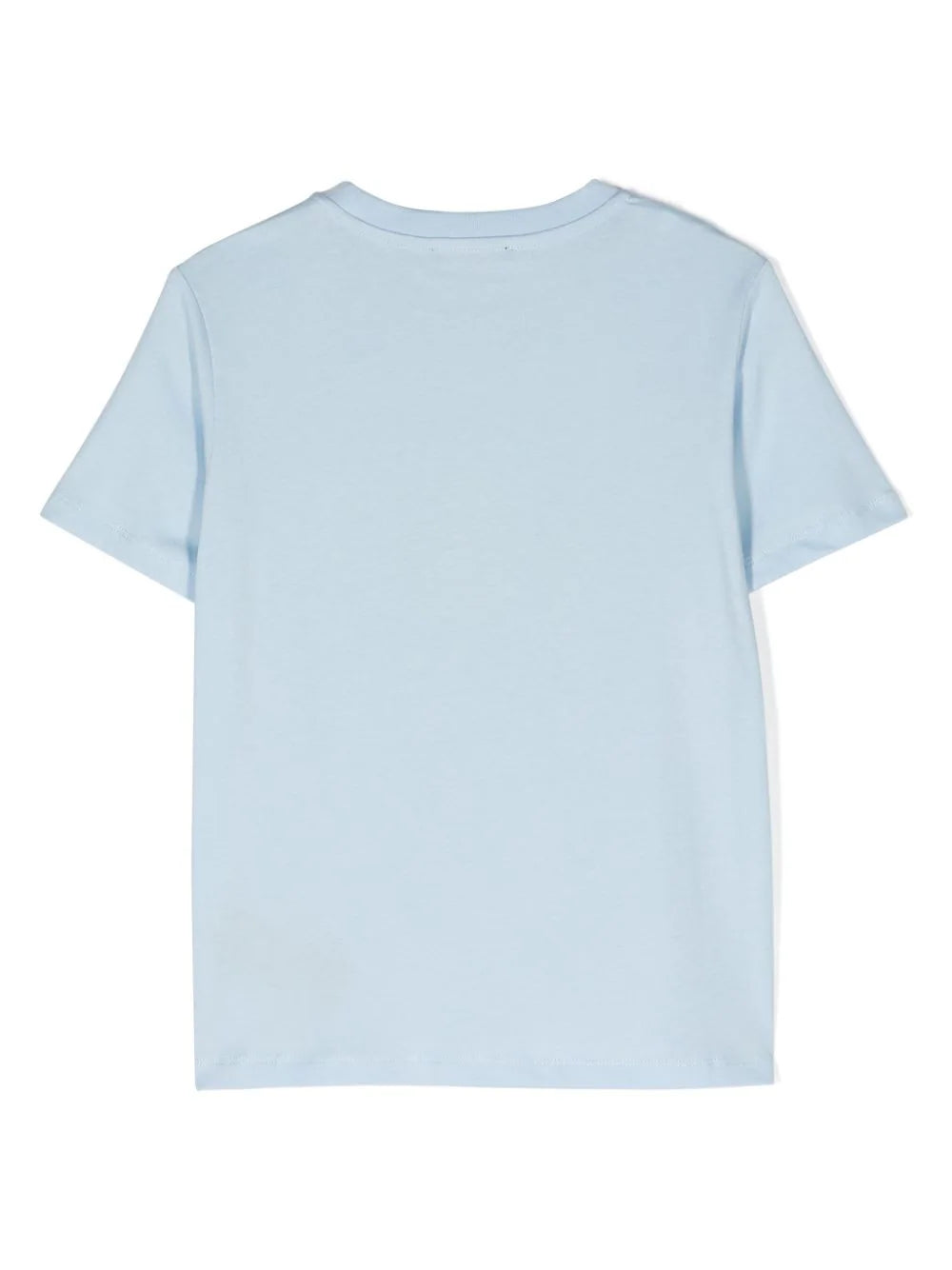 BALMAIN KIDS Logo-print Cotton T-shirt in Light Blue