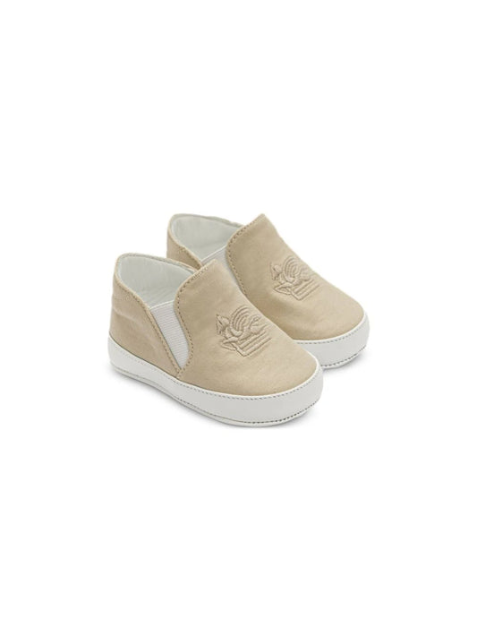 ETRO KIDS Pegaso-motif Slip-on Crib Shoes