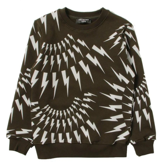 NEIL BARRETT KIDS Boys Khaki Sweatshirt