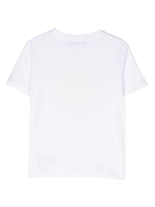 BALMAIN KIDS Cotton Coin-print T-shirt in White
