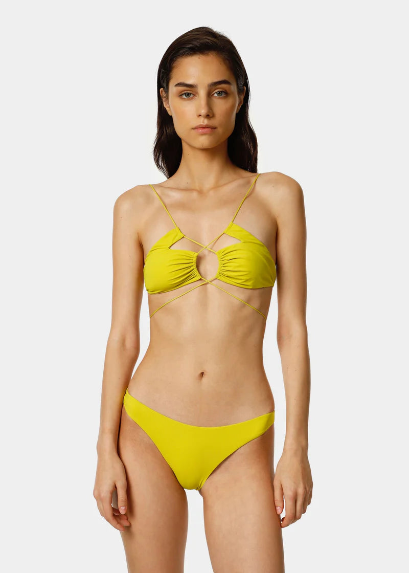 AMAZUIN JADIA Regular Swimsuit in Lime Yellow