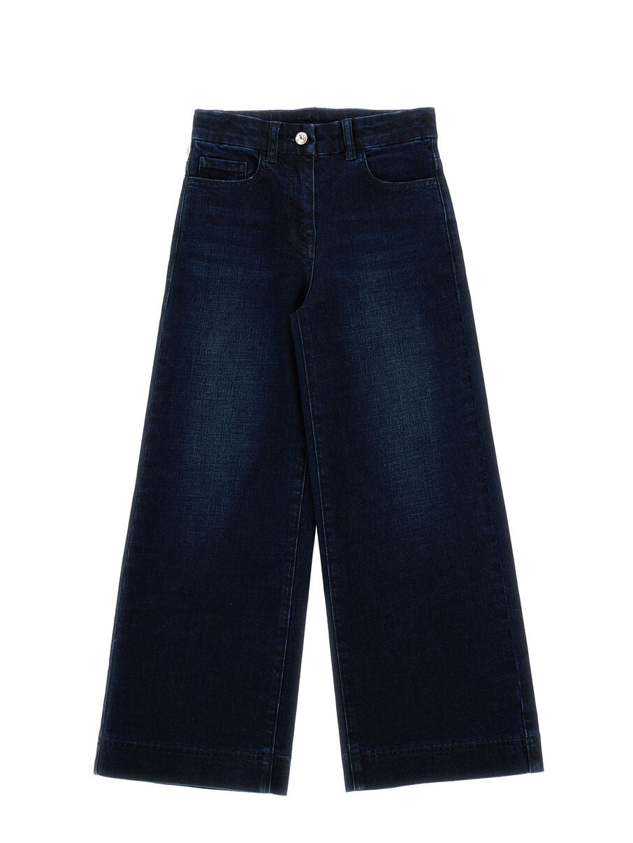 MONNALISA Wide leg denim jeans
