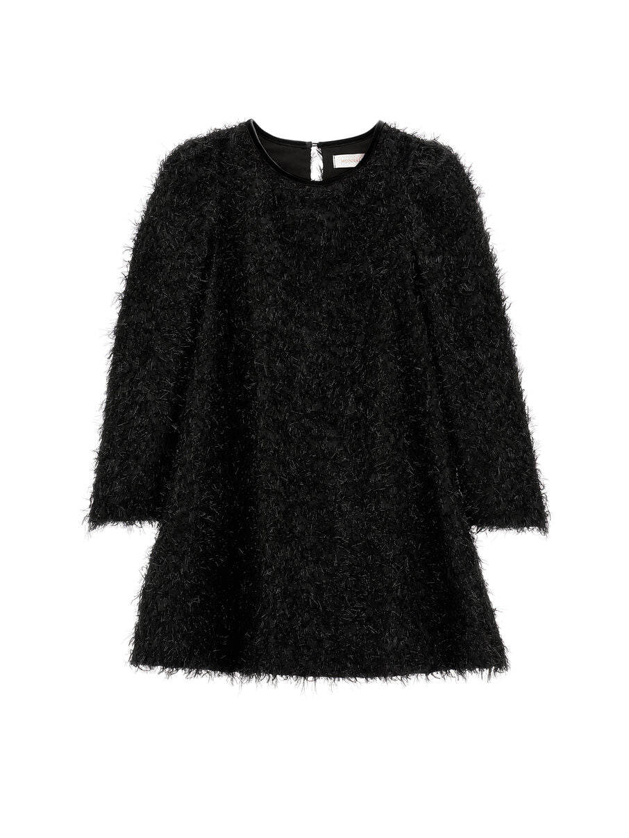 MONNALISA Lurex fringe dress