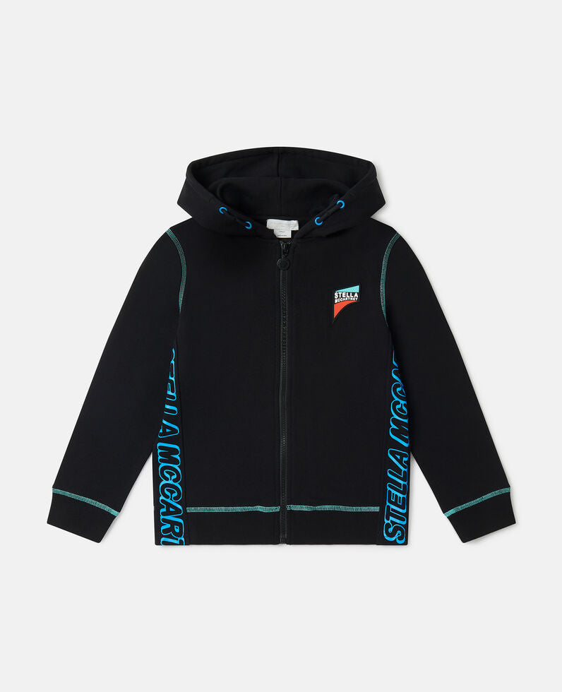 STELLA McCARTNEY KIDS Neon Trim Zip Hoodie