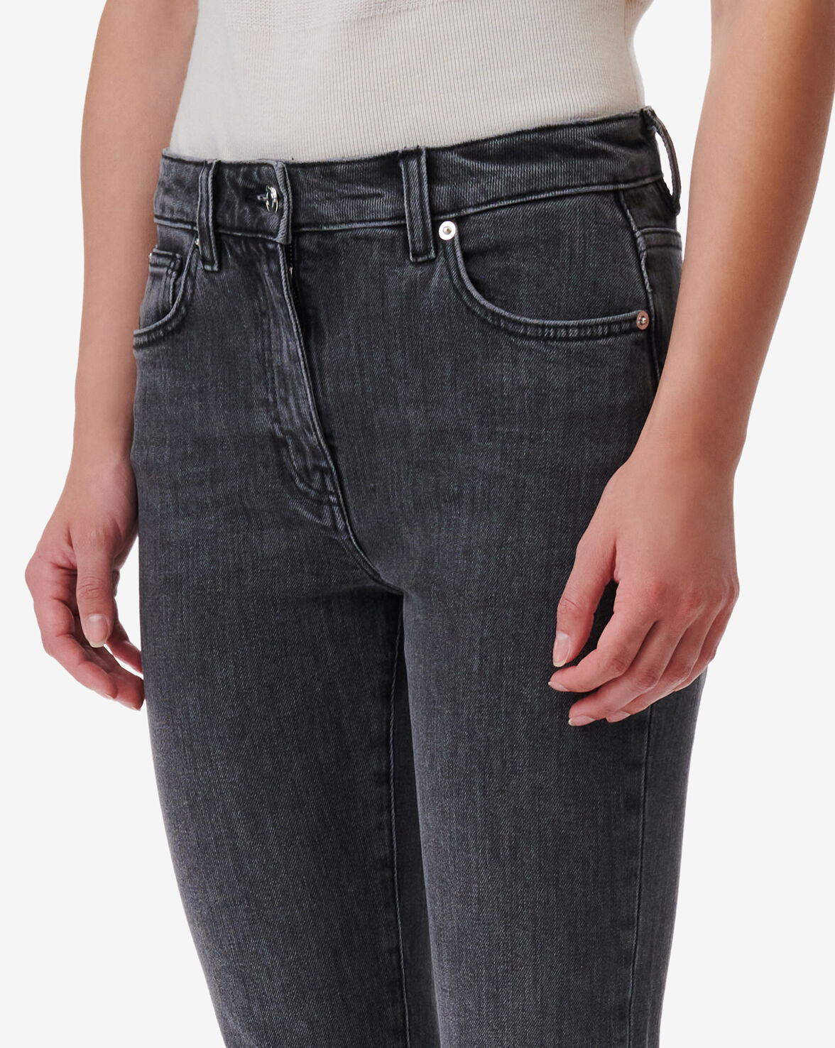 IRO GALLOWAY Black/Dark Grey Slim Fit Jeans