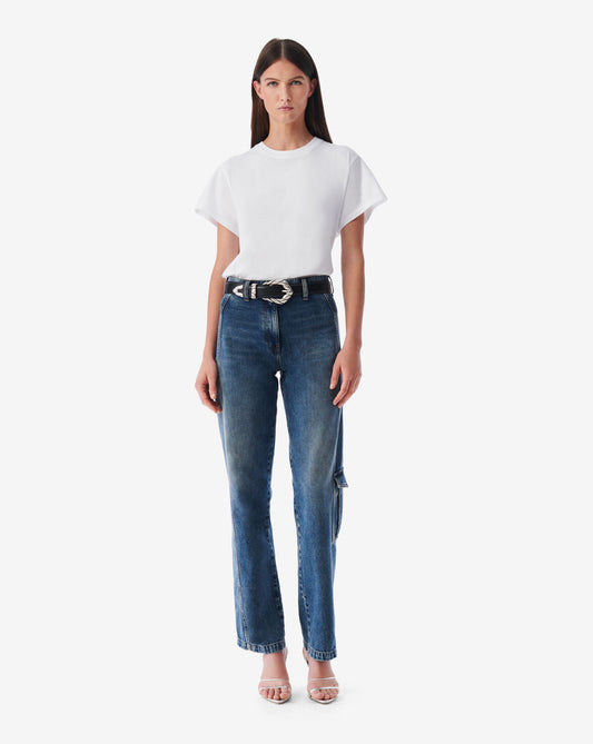 IRO NERINA High-waisted Faded Jeans