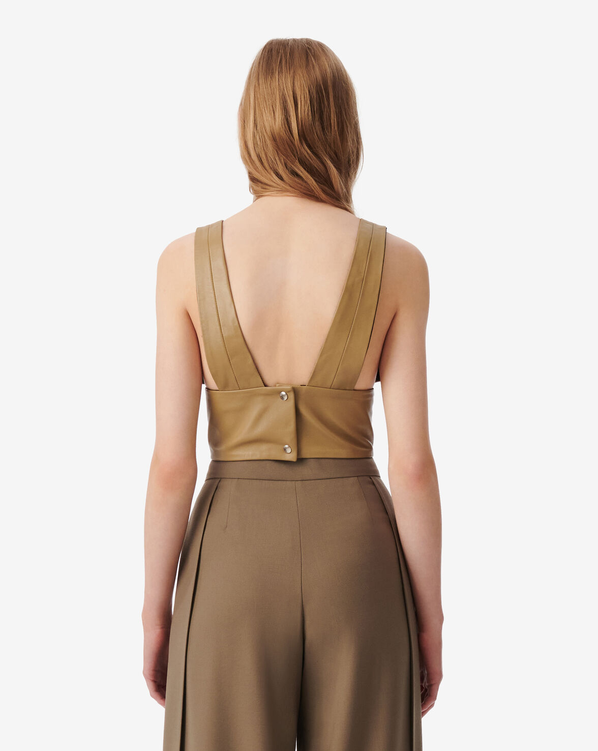 IRO SHORT LEATHER TOP