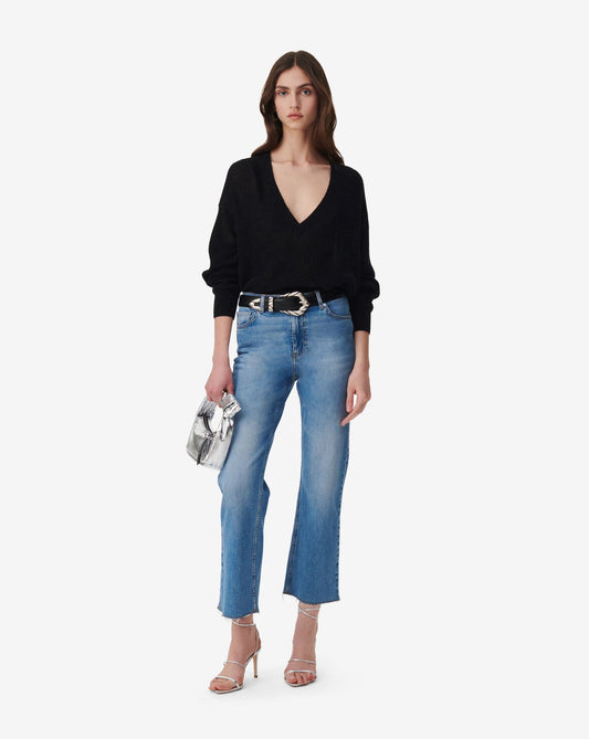IRO BRUNI Cropped Jeans with Raw Edges
