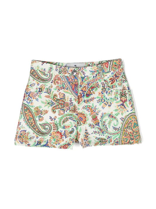 ETRO KIDS Paisley-print Shorts