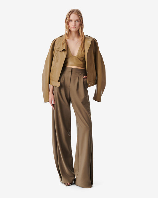 IRO SHORT LEATHER TOP