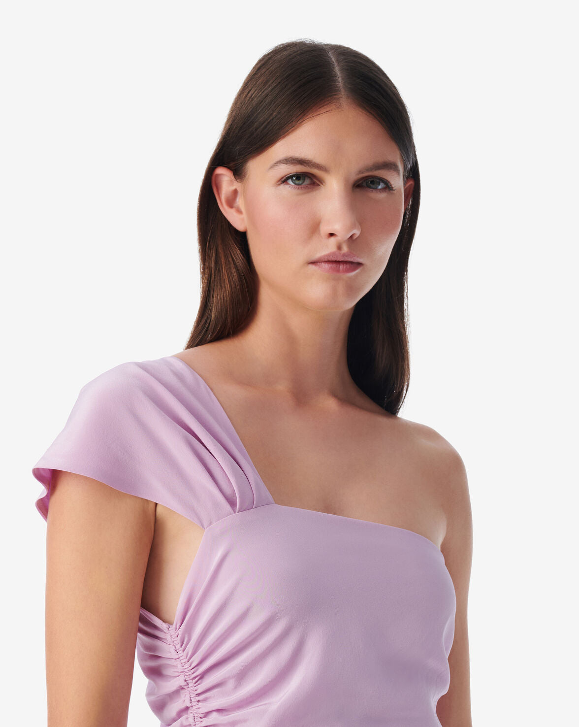 IRO RAVEN Short Asymmetrical Silk Dress