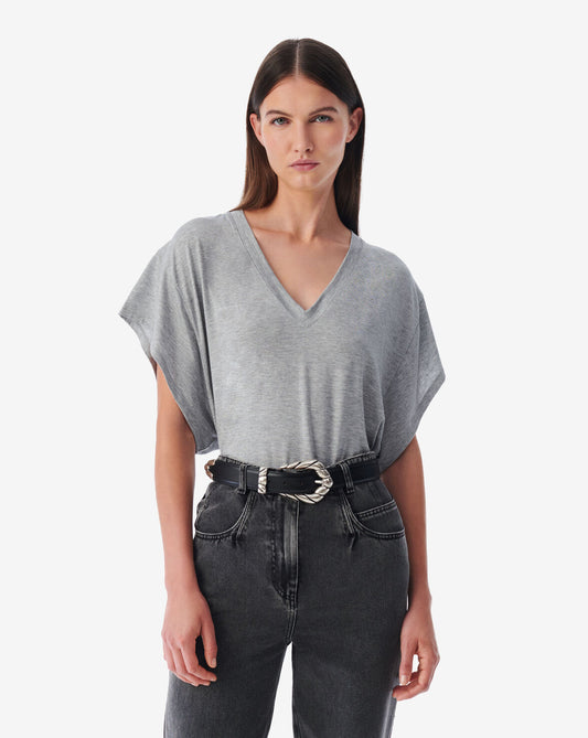 IRO BASILYA Oversized V-neck T-shirt