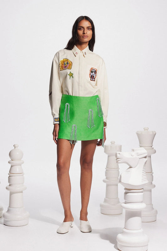 ALEMAIS DAZZLE MINI SKIRT