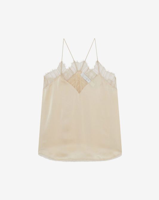 IRO BERWYN SILK AND LACE CAMISOLE