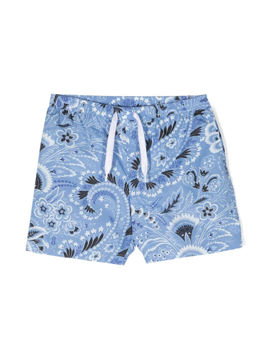 ETRO KIDS Paisley-print Swim Shorts