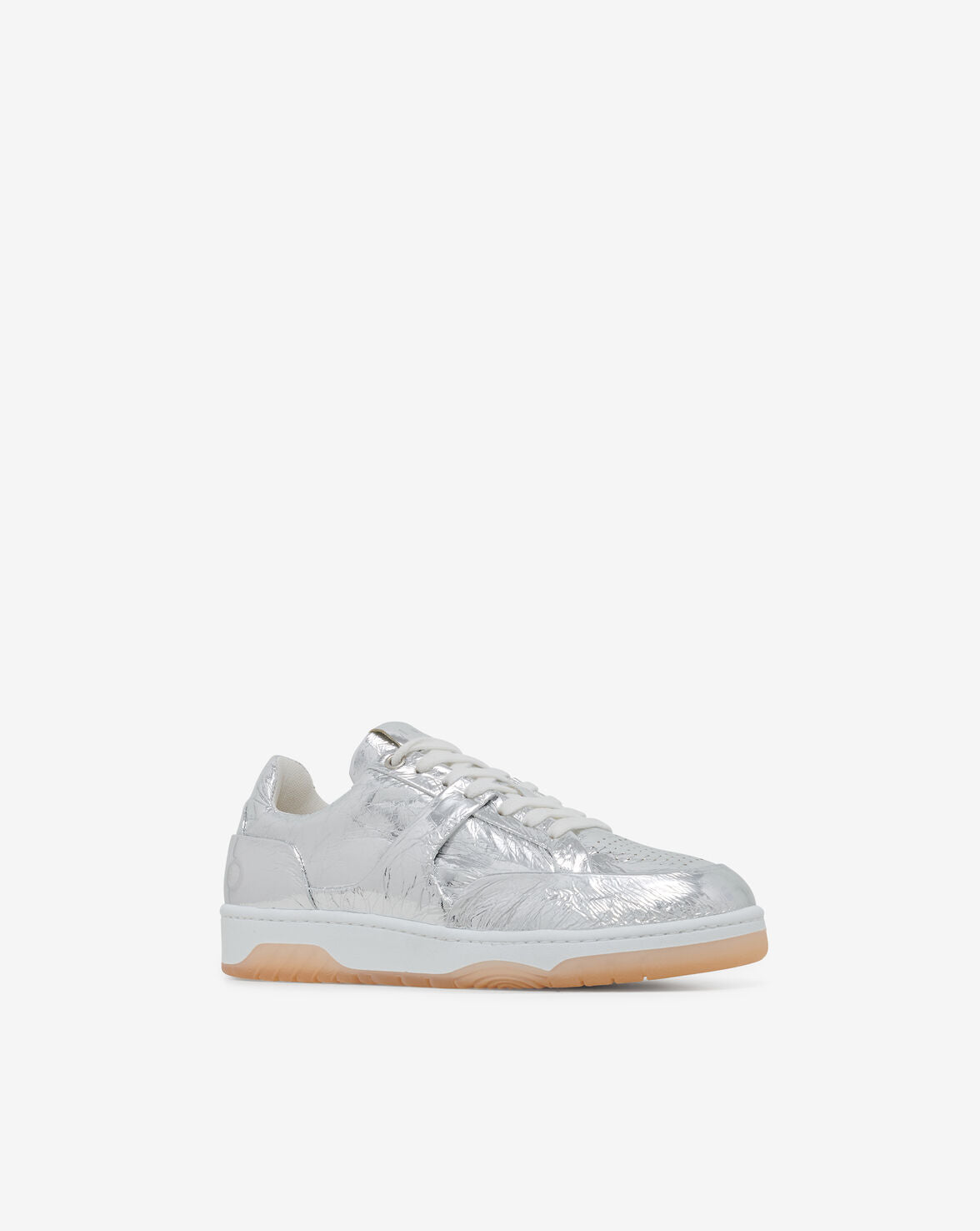 IRO ALEX SILVER LEATHER SNEAKERS