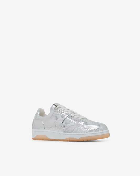 IRO ALEX SILVER LEATHER SNEAKERS