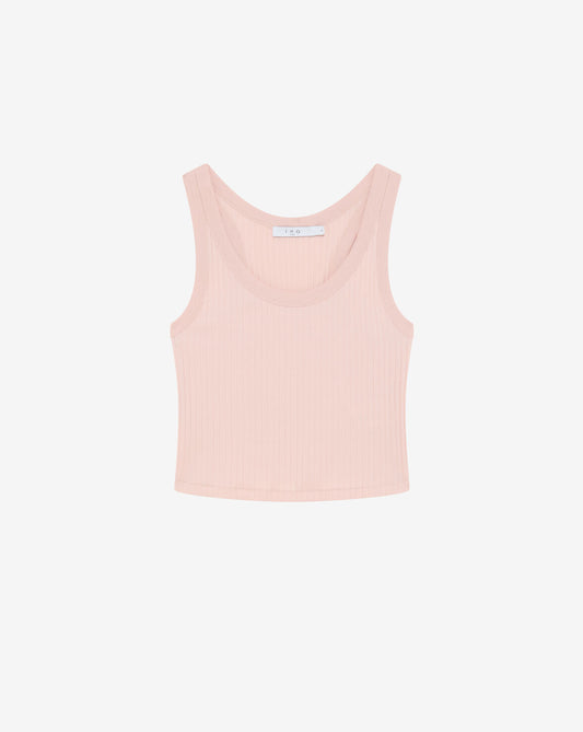 CROPPED RIBBED TANK TOP
