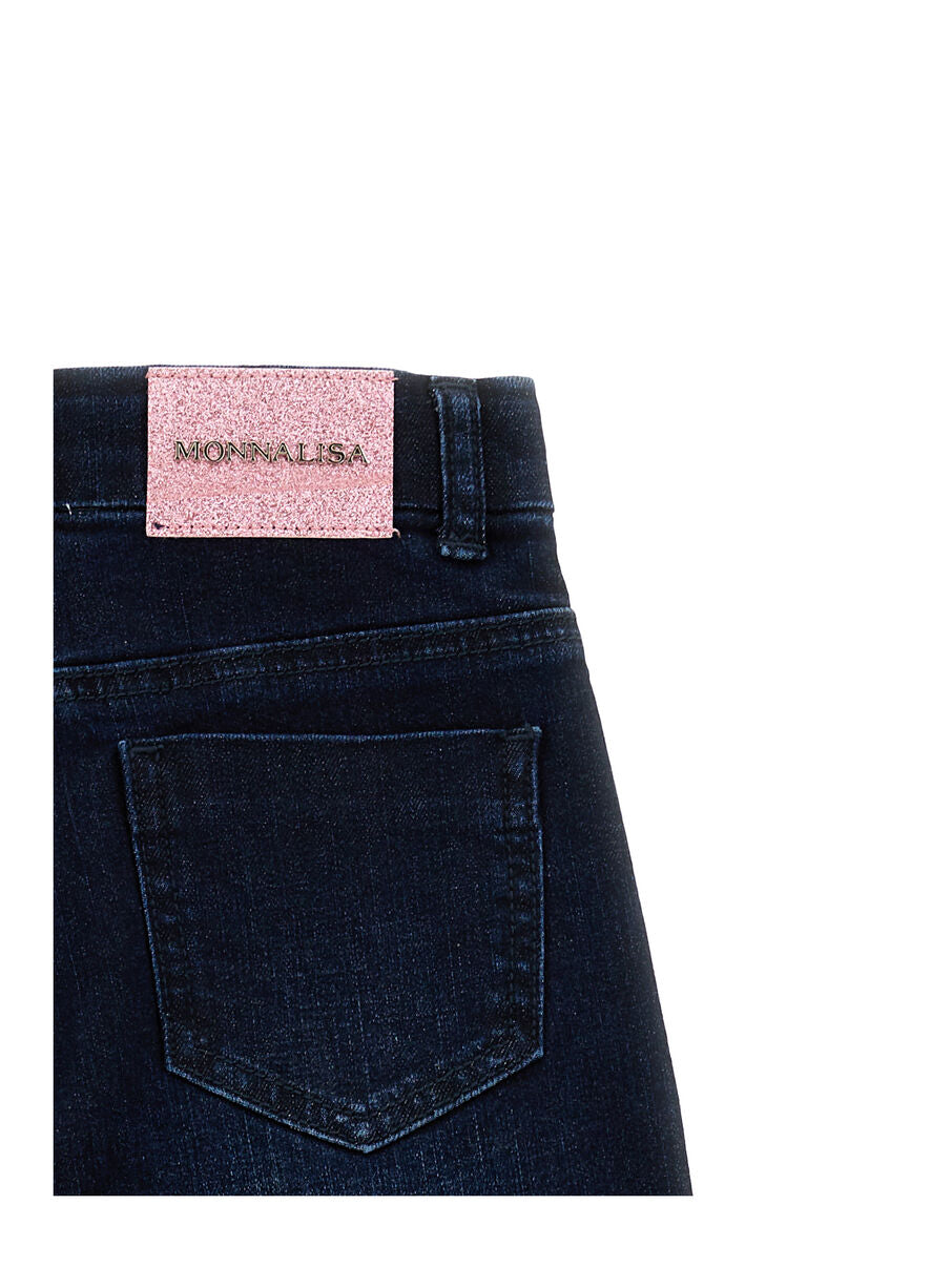 MONNALISA Wide leg denim jeans