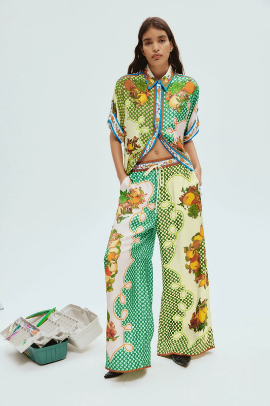 ALEMAIS LEMONIS SILK PANTS