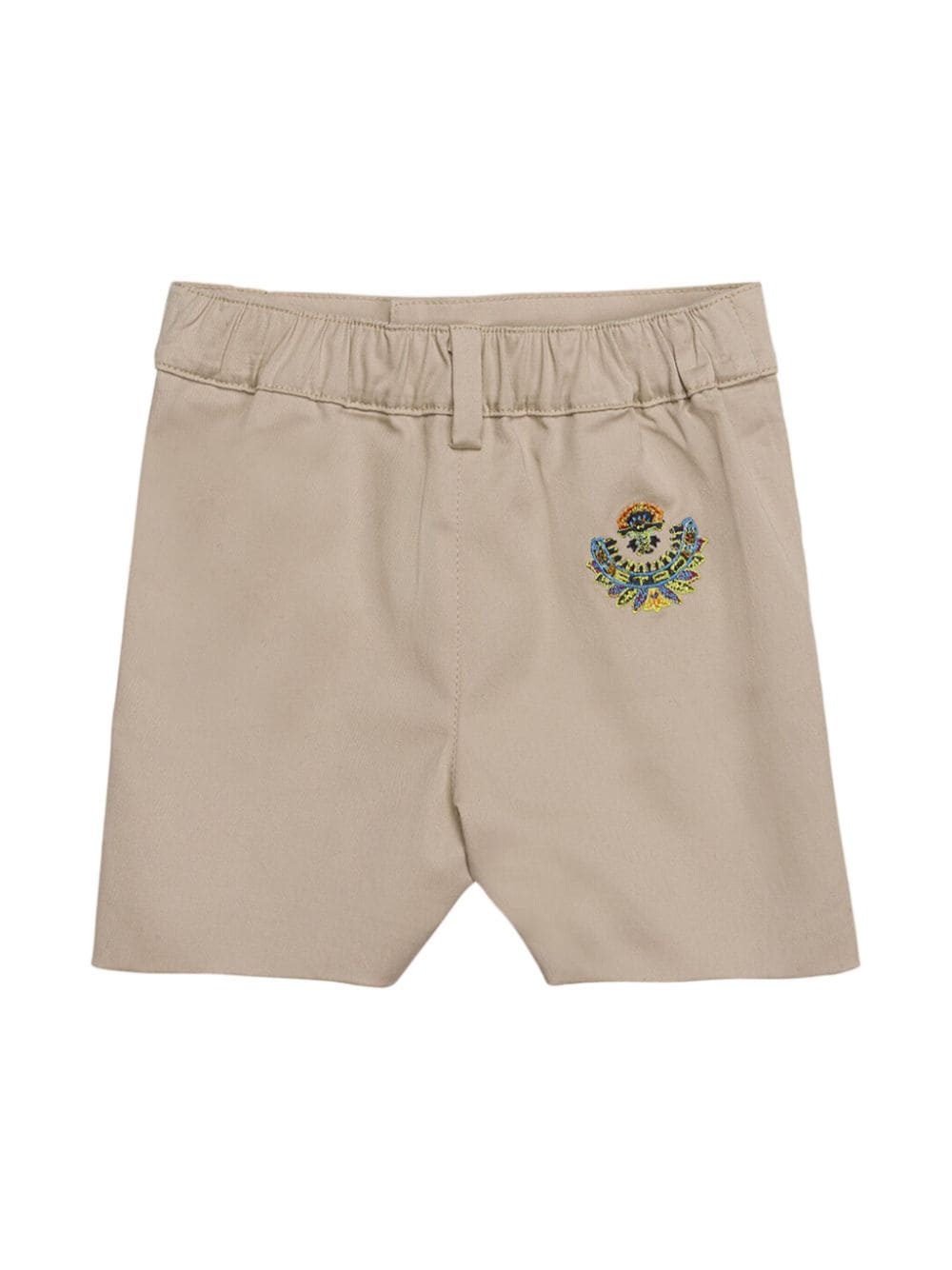 ETRO KIDS Embroidered Gabardine Shorts